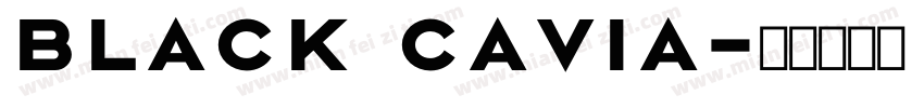 black cavia字体转换